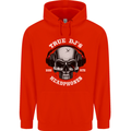 True Dj's Are Born With Headphones DJing Mens 80% Cotton Hoodie Bright Red