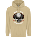 True Dj's Are Born With Headphones DJing Mens 80% Cotton Hoodie Sand