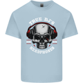 True Dj's Are Born With Headphones DJing Mens Cotton T-Shirt Tee Top Light Blue