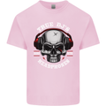 True Dj's Are Born With Headphones DJing Mens Cotton T-Shirt Tee Top Light Pink