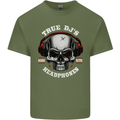 True Dj's Are Born With Headphones DJing Mens Cotton T-Shirt Tee Top Military Green