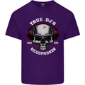 True Dj's Are Born With Headphones DJing Mens Cotton T-Shirt Tee Top Purple
