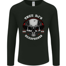 True Dj's Are Born With Headphones DJing Mens Long Sleeve T-Shirt Black