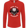 True Dj's Are Born With Headphones DJing Mens Long Sleeve T-Shirt Red