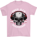 True Dj's Are Born With Headphones DJing Mens T-Shirt Cotton Gildan Light Pink