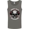 True Dj's Are Born With Headphones DJing Mens Vest Tank Top Charcoal