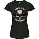 True Dj's Are Born With Headphones DJing Womens Petite Cut T-Shirt Black