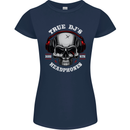 True Dj's Are Born With Headphones DJing Womens Petite Cut T-Shirt Navy Blue