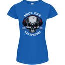 True Dj's Are Born With Headphones DJing Womens Petite Cut T-Shirt Royal Blue