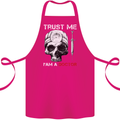 Trust Me I'm a Doctor Skull Gothic Skeleton Cotton Apron 100% Organic Pink
