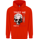 Trust Me I'm a Doctor Skull Gothic Skeleton Mens 80% Cotton Hoodie Bright Red