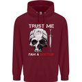Trust Me I'm a Doctor Skull Gothic Skeleton Mens 80% Cotton Hoodie Maroon