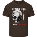 Trust Me I'm a Doctor Skull Gothic Skeleton Mens Cotton T-Shirt Tee Top Dark Chocolate