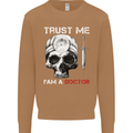 Trust Me I'm a Doctor Skull Gothic Skeleton Mens Sweatshirt Jumper Caramel Latte