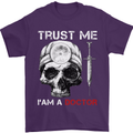 Trust Me I'm a Doctor Skull Gothic Skeleton Mens T-Shirt Cotton Gildan Purple