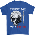 Trust Me I'm a Doctor Skull Gothic Skeleton Mens T-Shirt Cotton Gildan Royal Blue