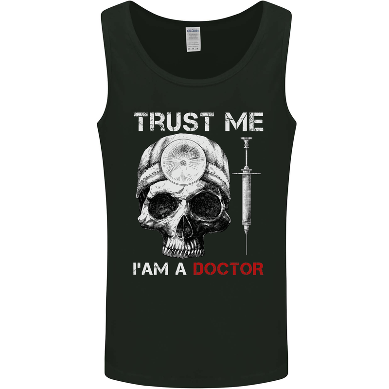 Trust Me I'm a Doctor Skull Gothic Skeleton Mens Vest Tank Top Black