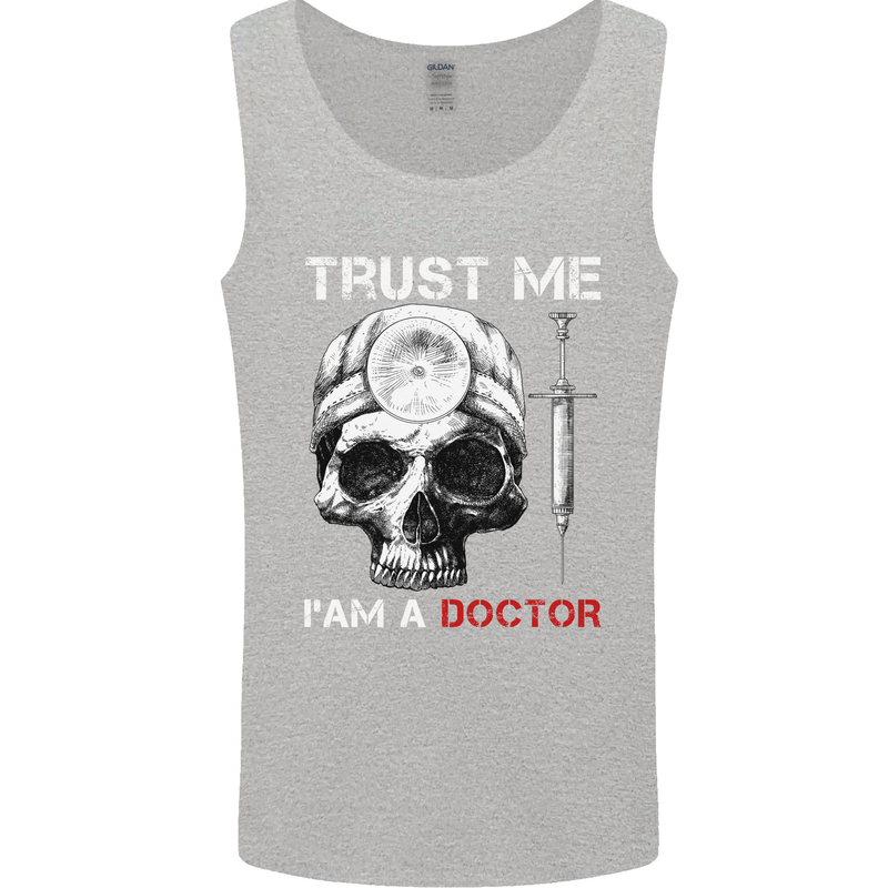 Trust Me I'm a Doctor Skull Gothic Skeleton Mens Vest Tank Top Sports Grey