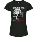 Trust Me I'm a Doctor Skull Gothic Skeleton Womens Petite Cut T-Shirt Black