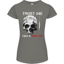 Trust Me I'm a Doctor Skull Gothic Skeleton Womens Petite Cut T-Shirt Charcoal