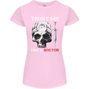 Trust Me I'm a Doctor Skull Gothic Skeleton Womens Petite Cut T-Shirt Light Pink