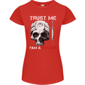 Trust Me I'm a Doctor Skull Gothic Skeleton Womens Petite Cut T-Shirt Red