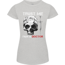 Trust Me I'm a Doctor Skull Gothic Skeleton Womens Petite Cut T-Shirt Sports Grey