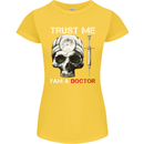 Trust Me I'm a Doctor Skull Gothic Skeleton Womens Petite Cut T-Shirt Yellow