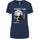 Trust Me I'm a Doctor Skull Gothic Skeleton Womens Wider Cut T-Shirt Navy Blue