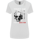 Trust Me I'm a Doctor Skull Gothic Skeleton Womens Wider Cut T-Shirt White