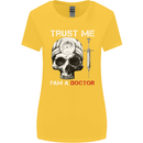 Trust Me I'm a Doctor Skull Gothic Skeleton Womens Wider Cut T-Shirt Yellow