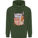 Trust Me I'm a Drone Pilot Childrens Kids Hoodie Forest Green