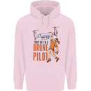 Trust Me I'm a Drone Pilot Childrens Kids Hoodie Light Pink
