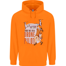 Trust Me I'm a Drone Pilot Childrens Kids Hoodie Orange