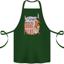 Trust Me I'm a Drone Pilot Cotton Apron 100% Organic Forest Green