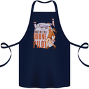 Trust Me I'm a Drone Pilot Cotton Apron 100% Organic Navy Blue