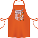 Trust Me I'm a Drone Pilot Cotton Apron 100% Organic Orange