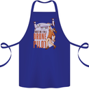 Trust Me I'm a Drone Pilot Cotton Apron 100% Organic Royal Blue