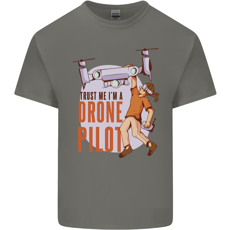 Trust Me I'm a Drone Pilot Kids T-Shirt Childrens Charcoal