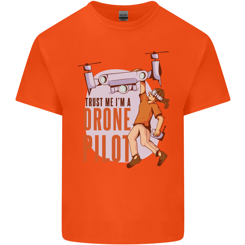Trust Me I'm a Drone Pilot Kids T-Shirt Childrens Orange