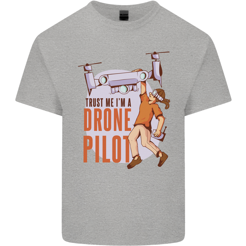 Trust Me I'm a Drone Pilot Kids T-Shirt Childrens Sports Grey