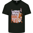 Trust Me I'm a Drone Pilot Mens V-Neck Cotton T-Shirt Black