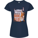 Trust Me I'm a Drone Pilot Womens Petite Cut T-Shirt Navy Blue