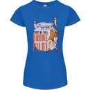 Trust Me I'm a Drone Pilot Womens Petite Cut T-Shirt Royal Blue