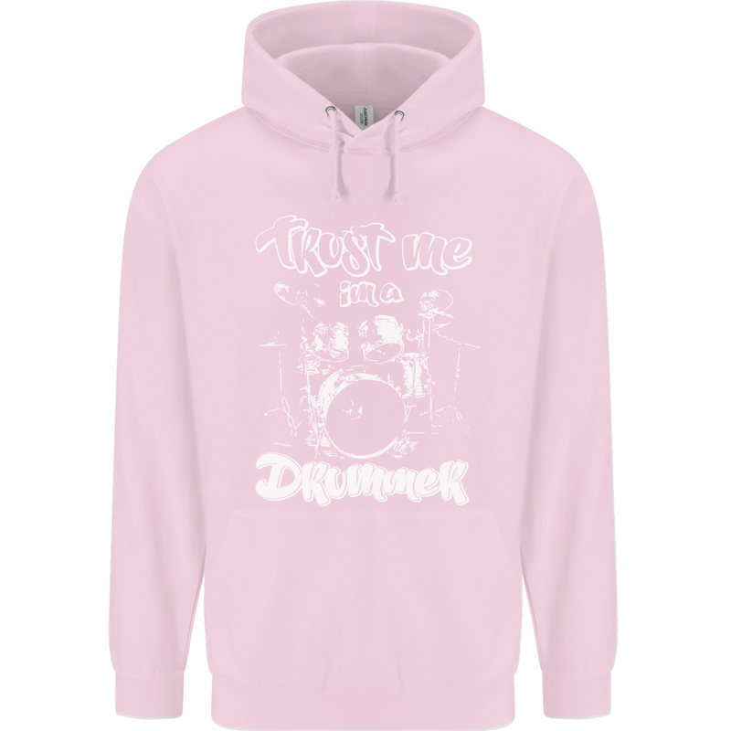 Trust Me I'm a Drummer Funny Drumming Drum Childrens Kids Hoodie Light Pink
