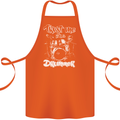 Trust Me I'm a Drummer Funny Drumming Drum Cotton Apron 100% Organic Orange