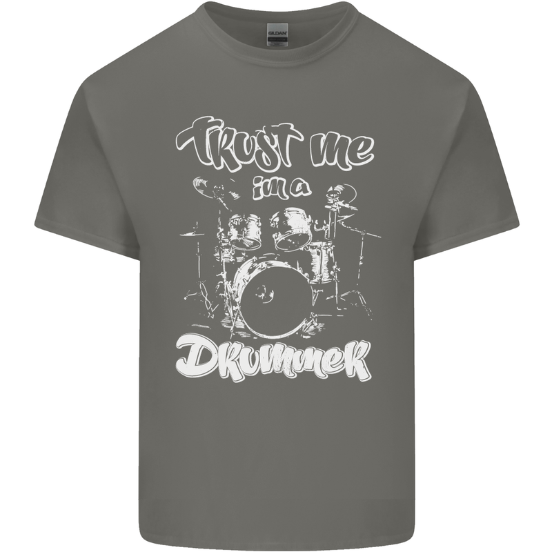 Trust Me I'm a Drummer Funny Drumming Drum Kids T-Shirt Childrens Charcoal