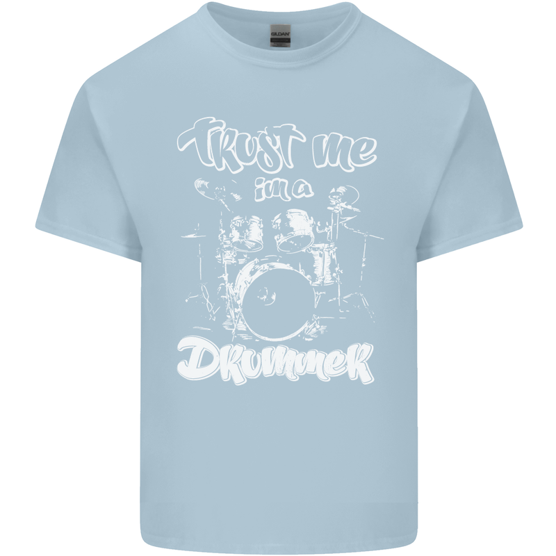 Trust Me I'm a Drummer Funny Drumming Drum Kids T-Shirt Childrens Light Blue