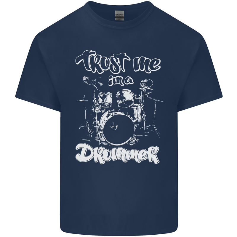 Trust Me I'm a Drummer Funny Drumming Drum Kids T-Shirt Childrens Navy Blue