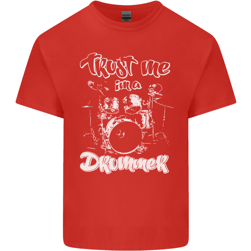 Trust Me I'm a Drummer Funny Drumming Drum Kids T-Shirt Childrens Red